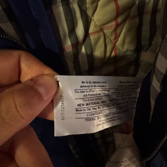 Burberry jacket navy blue used size medium - Picture 7 of 8